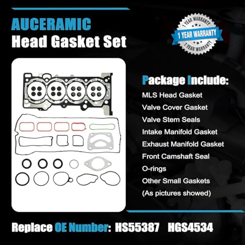 Image of HGS4534 Head Gasket Set 2.0L for Ford Edge 2015-2018, Escape 2017-2019, Fusion 2017-2020, Lincoln MKC MKZ 2017-2020, 2.0L L4 Engine EcoBoost Cylinder Head Gasket Set, Replace HS55387