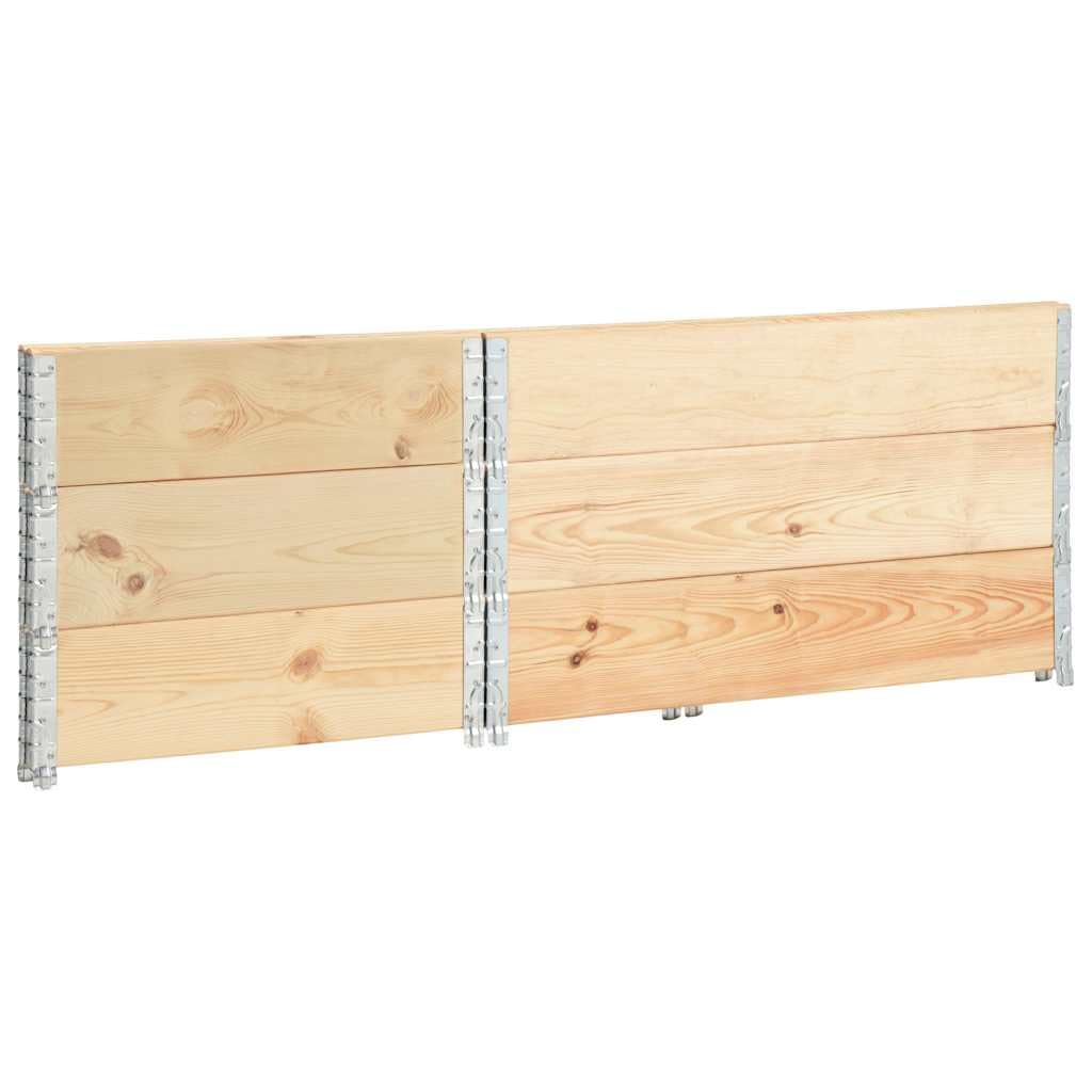 Ramki na palety, zestaw 3 sztuk, 50 x 100 cm, lite drewno sosnowe, z możliwością układania w stos, do mebli paletowych i podwyższonej grządki