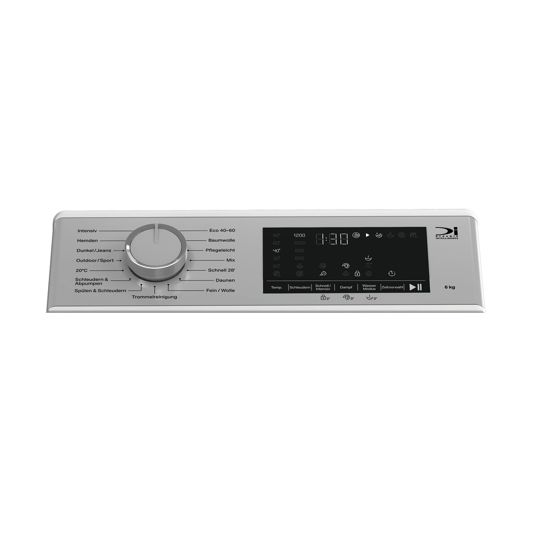 Bauknecht TLBK 6B S FF Waschmaschine, 6 kg, 1200 U/min, Toplader, Antiflecken 20°, FreshFinish Dampffunktion, Aqua Saver, Inverter-Motor, Soft Opening, Weiß