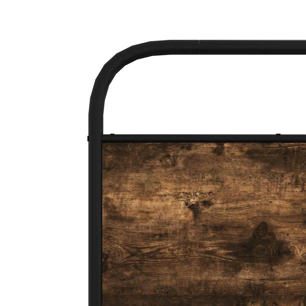 100x190 cm Steel and Engineered Wood Bed Frame with Slats | Features a durable metal platform structure that supports mattresses directly without needing a box spring.