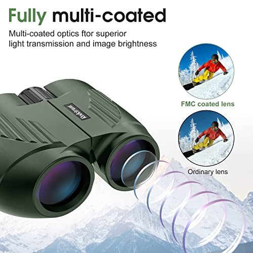 image for Rodcirant 20X25 Compact Binoculars for Adults and Kids,Large Eyepiece 