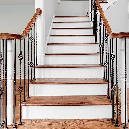 QUARKZMAN 6pcs Pegatinas Autoadhesivas para Escaleras, Calcomanías de Azulejos de Vinilo Revestimiento para Escaleras Impermeable para Escalones Escalera Hogar Baño Piso Decoración, Blanco