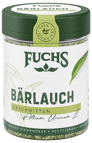 Fuchs Gewürze - Bärlauch geschnitten - würzige Schärfe für Quark-Dips, Frischkäse oder Risotto - natürliche Zutaten - 8 g in wiederverwendbarer, recyclebarer Dose Fuchs Gewürze - Bärlauch geschnitten - würzige Schärfe für Quark-Dips, Frischkäse oder Risotto - natürliche Zutaten - 8 g in wiederverwendbarer, recyclebarer Dose