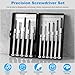 11 Pcs Small Precision Screwdriver Set, Tiny Screwdriver Set, Mini Screw Driver Kit with Slotted and Phillips Heads, Ideal for Watch, Eyeglasses, Toys, Electronics, Computer Repair