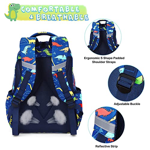 Samit Backpack For Girls And Boys With Lunch Box Kids Backpack School Backapack For Kindergarten Elementary(Blue Dinosaur Bag Set) #TOP3