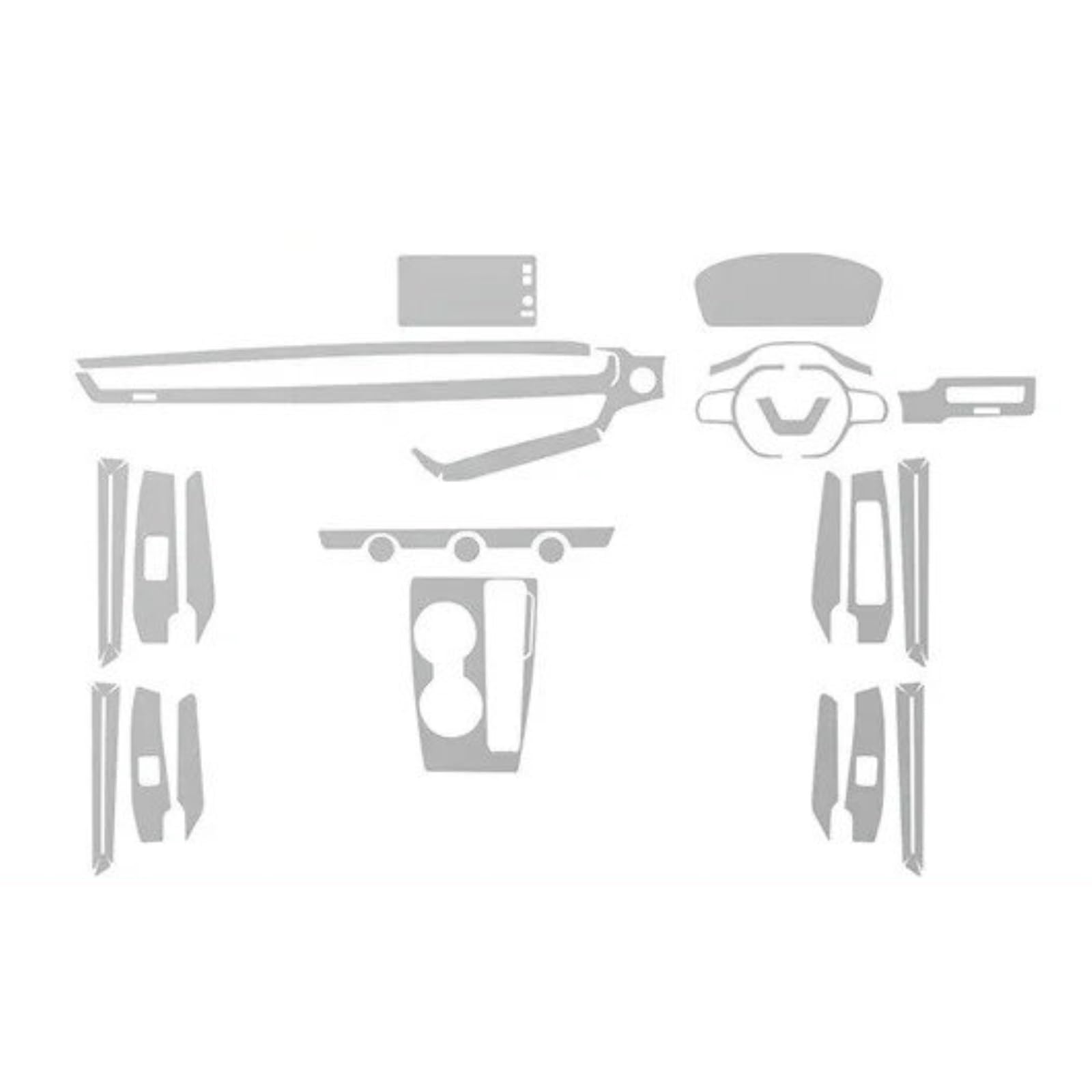 Interior Trim for 11th for Civic for Hybrid Version 2022-2025 TPU Film Car Interior Sticker Dashboard Screen Protection Film Car Transparent Auto Central Inner(Right Steering Wheel)