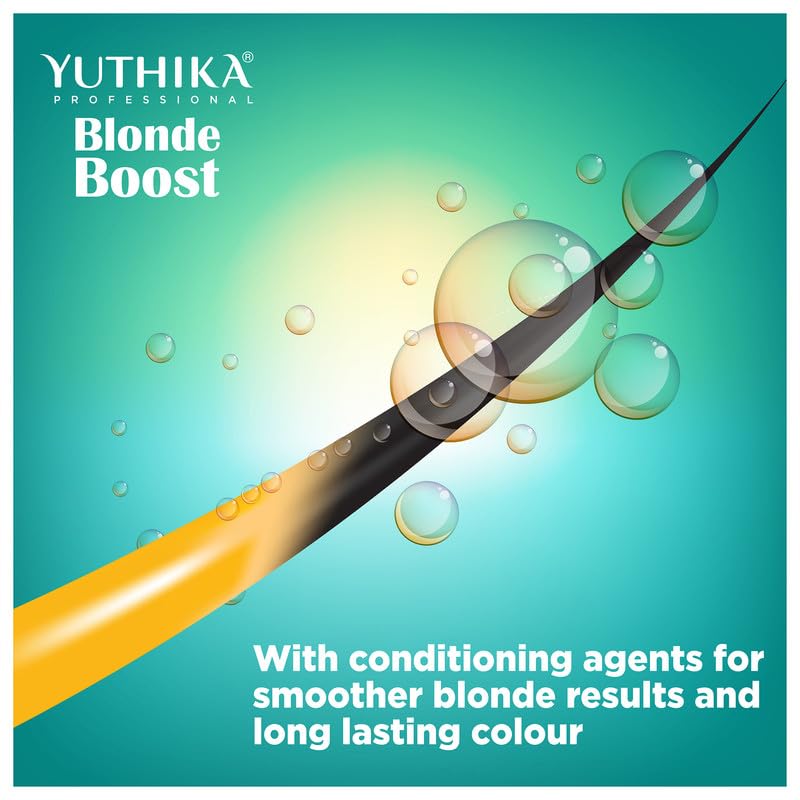 Image of Yuthika Professional Blonder Powder for Hair 500g, Blonde Boost Hair Lightning Powder with Conditioning Actives, Upto 8 Levels Lift, Visible Effect on All Hair Types