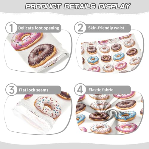 Girls Leggings Donut Print Soft Toddler Leggings for Girls Kids Pants Size 4T-10T3