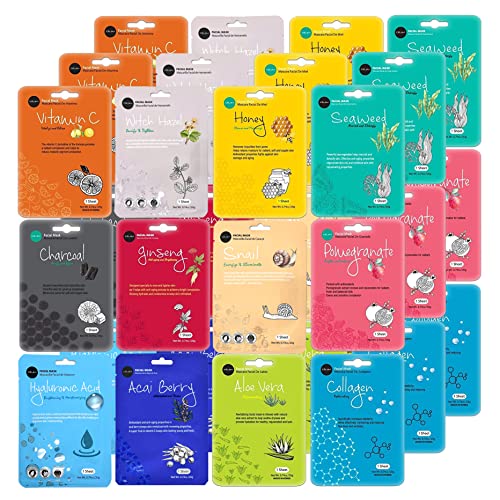 Celavi Essence Facial Face Mask K-Beauty Skincare Korea Skin Care Moisturizing 36 Pack C Set