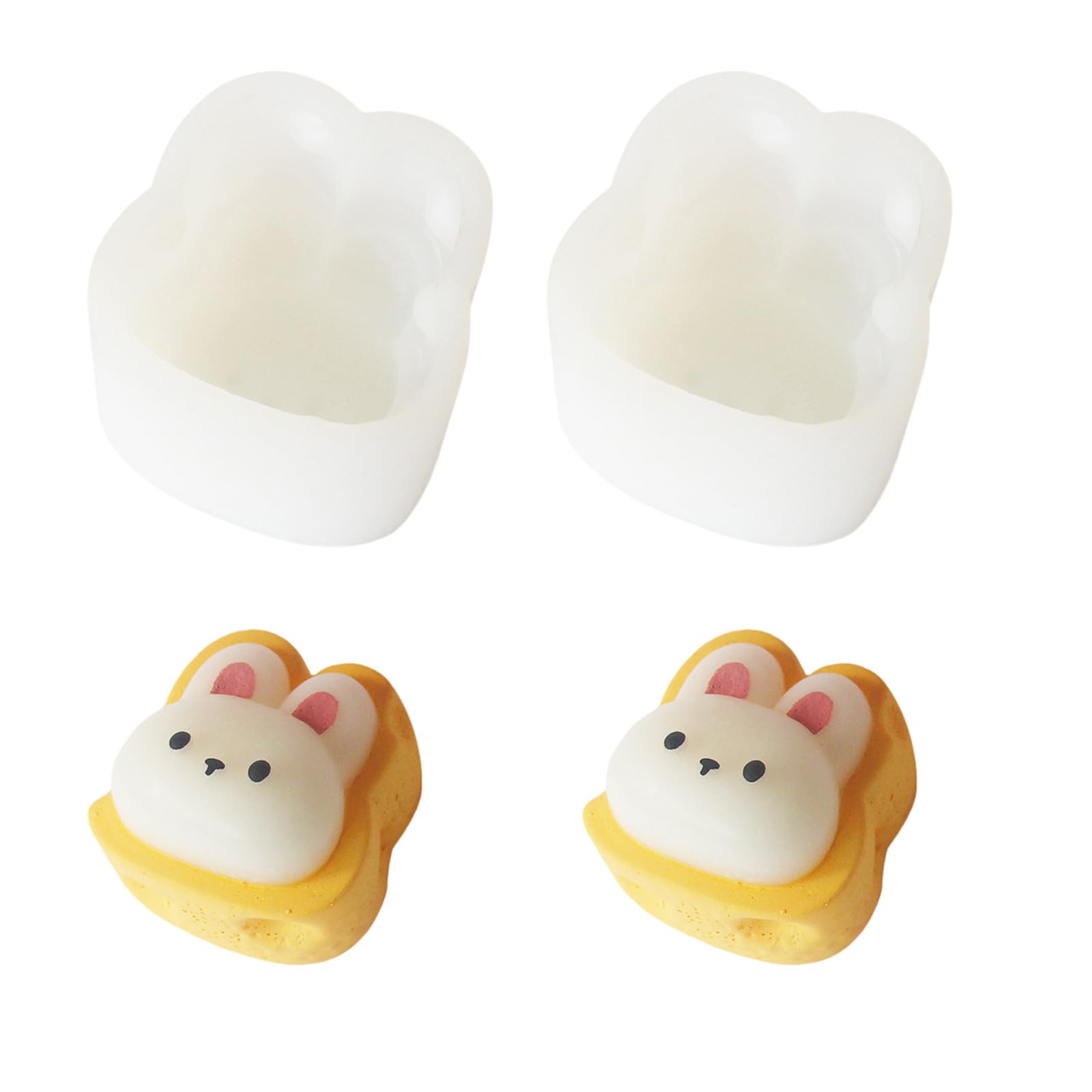 Jazuaiao A Silicone Rabbits Molds Multifuntional Use Hand-Making Supplies Baking Molds For Cake Embellishments Nd Unique Keychains Baking