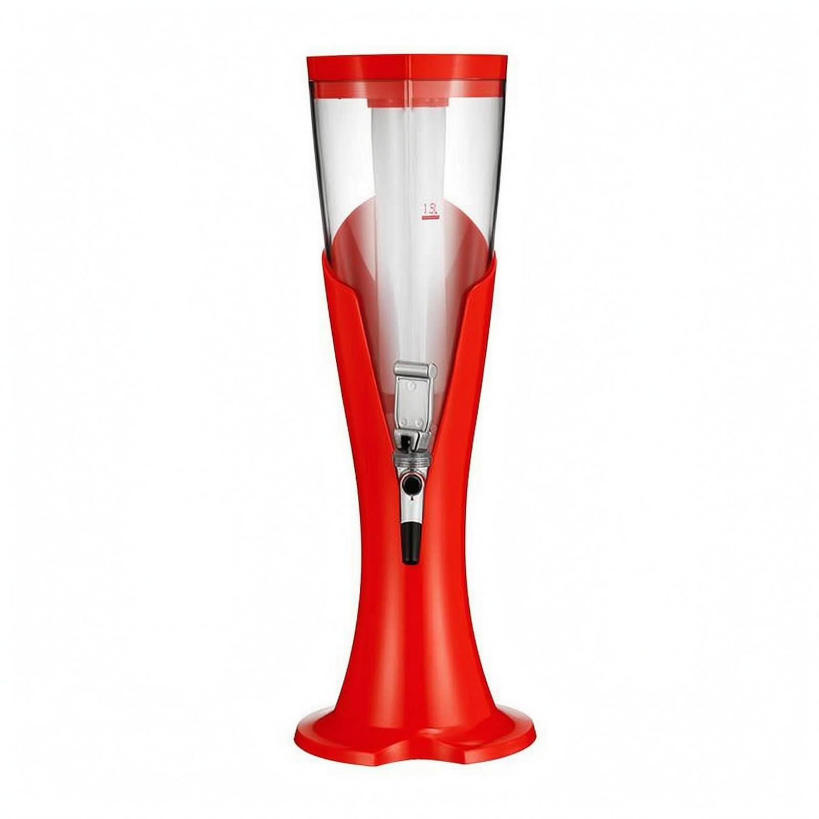 Dispenser Birra Colonna Distributore Bevande Spillatore Birra Brocca Birra con Colonna Del Ghiaccio E Luce LED Adatto per Feste Private Pub Catering Eventi, Rosso, Rosso