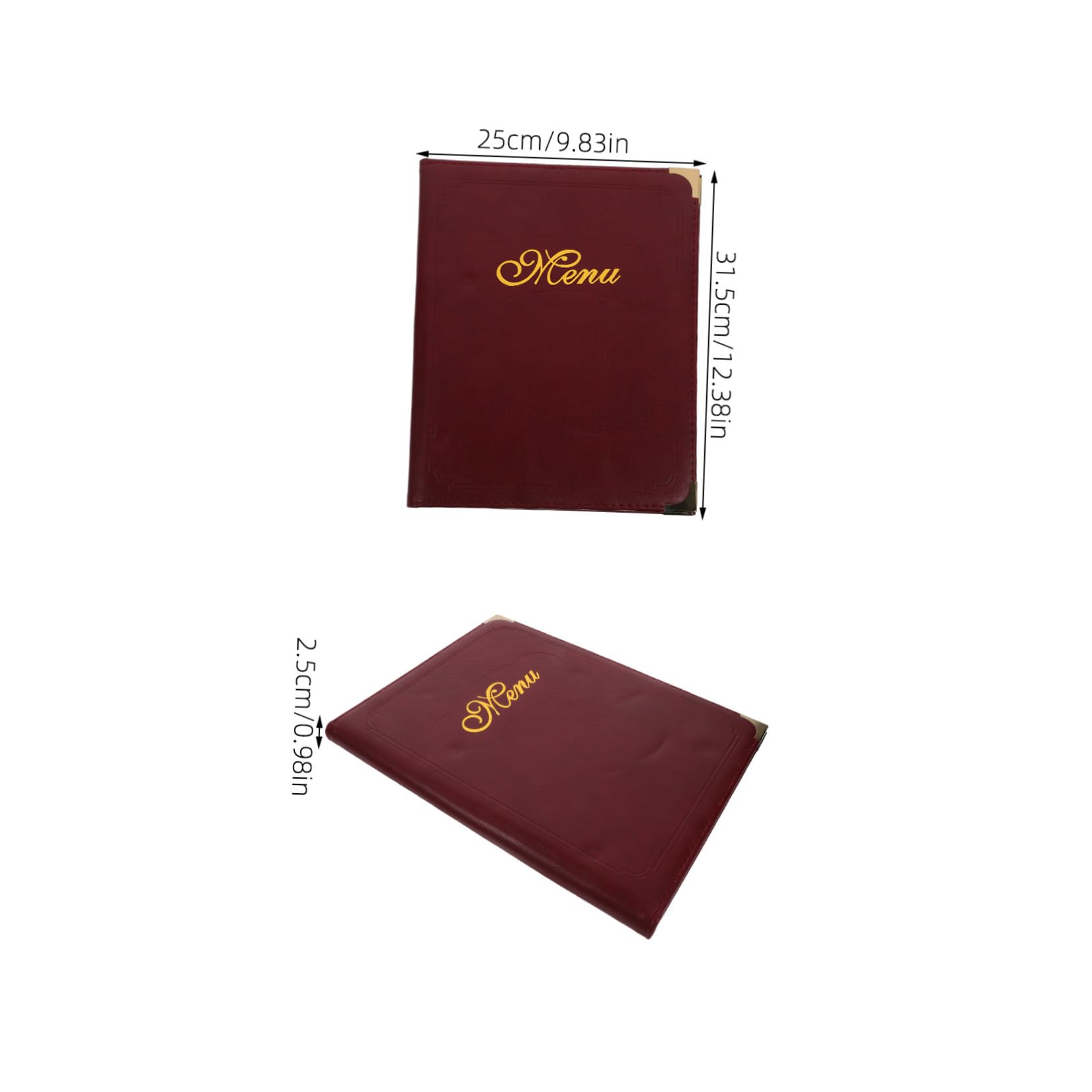 Porta Menú de Cuero A4 para Restaurante y Hotel, Carpeta Diseño Simple y Uso Conveniente para Mostrar y Sujetar Contenido del Menú