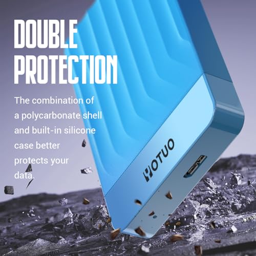 Image of YOTUO Portable External Hard Drive Storage Expansion Mobile HDD USB 3.0 for PC, Mac, Desktop, Laptop, PS4, PS5, Xbox One X /S, Xbox 360, Xbox Series X /S, Office & Game (Blue, 1TB)