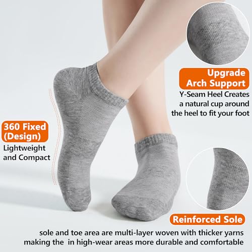 Image of ATBITER 12 Pairs Ankle Socks Women and Men Low Cut No Show Athletic Running Short Socks