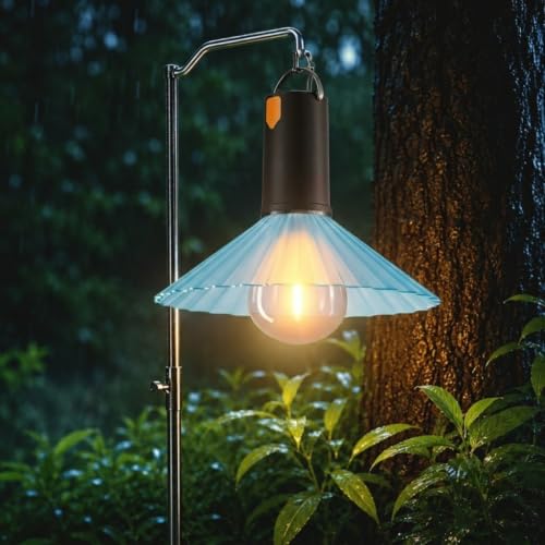 Image of XERGY Portable USB Rechargeable Camping Lantern Lamp - 2 Brightness Levels & Flash Mode, 500mAh Battery, Waterproof Outdoor LED Light with Hanging Hook for Hiking, Tent, Home & Emergency
