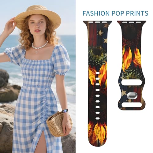 Correa compatible iWatch para mujer 38-49 mm diseño bandera miniatura 4