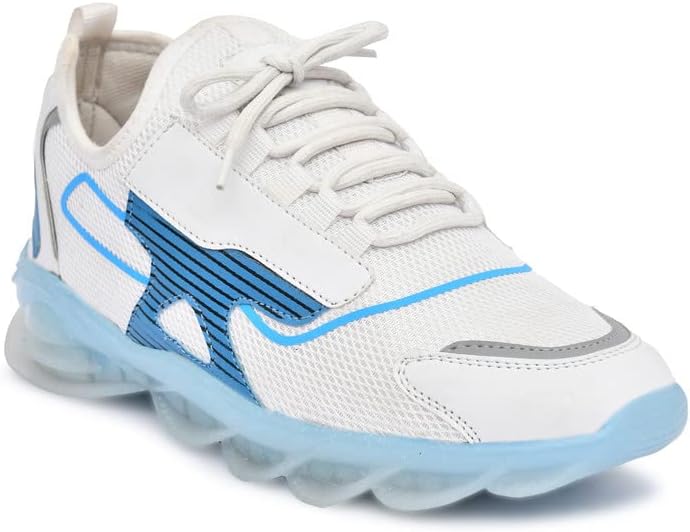FREEMOMen's Sky White Mesh Training Shoes - 9 UK