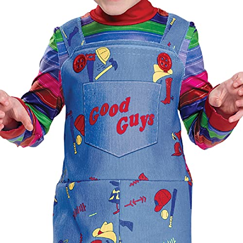 Chucky Costume For Toddlers, Official Childs Play Chucky Costume Jumpsuit And Mask Outfit, Classic Size Large (4-6) Multicolored #TOP2