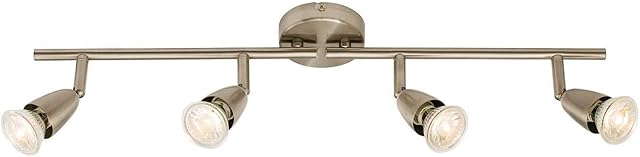 Saxby Amalfi 50W 4 Light Satin Nickel Decorative Commercial Domestic Adjustable Spotlight Bar