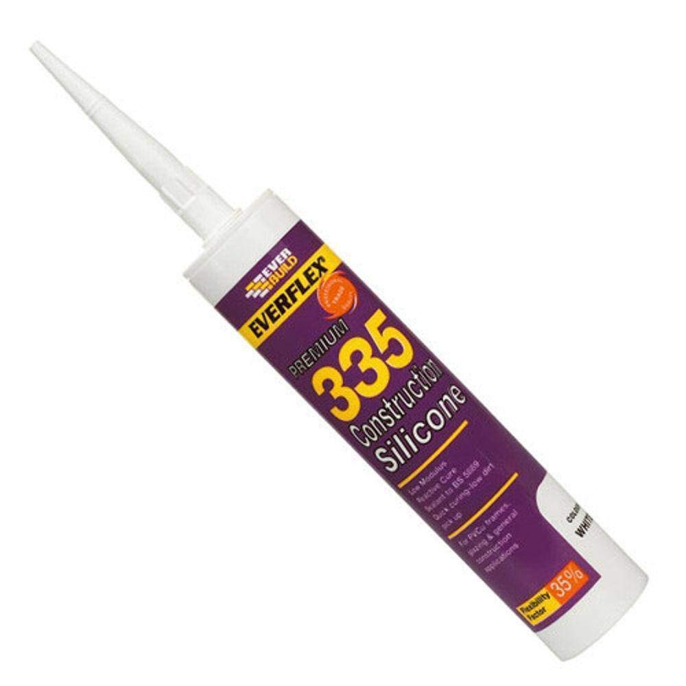 Everbuild 335 Construction Silicone Low Mod C3 Tube Brown