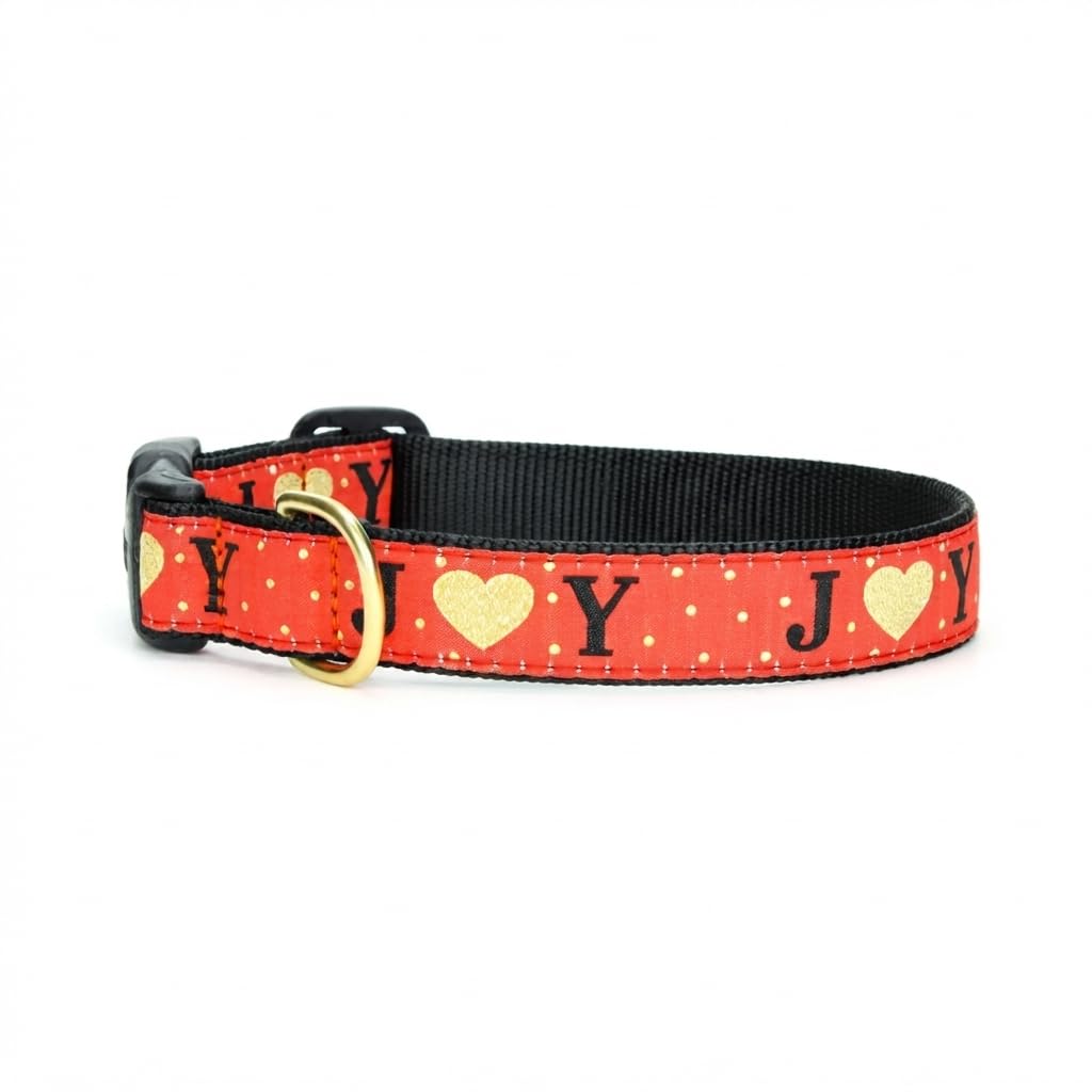 Up Country Dog Collar - Joy (Large - fits Necks 15"-21"), Red