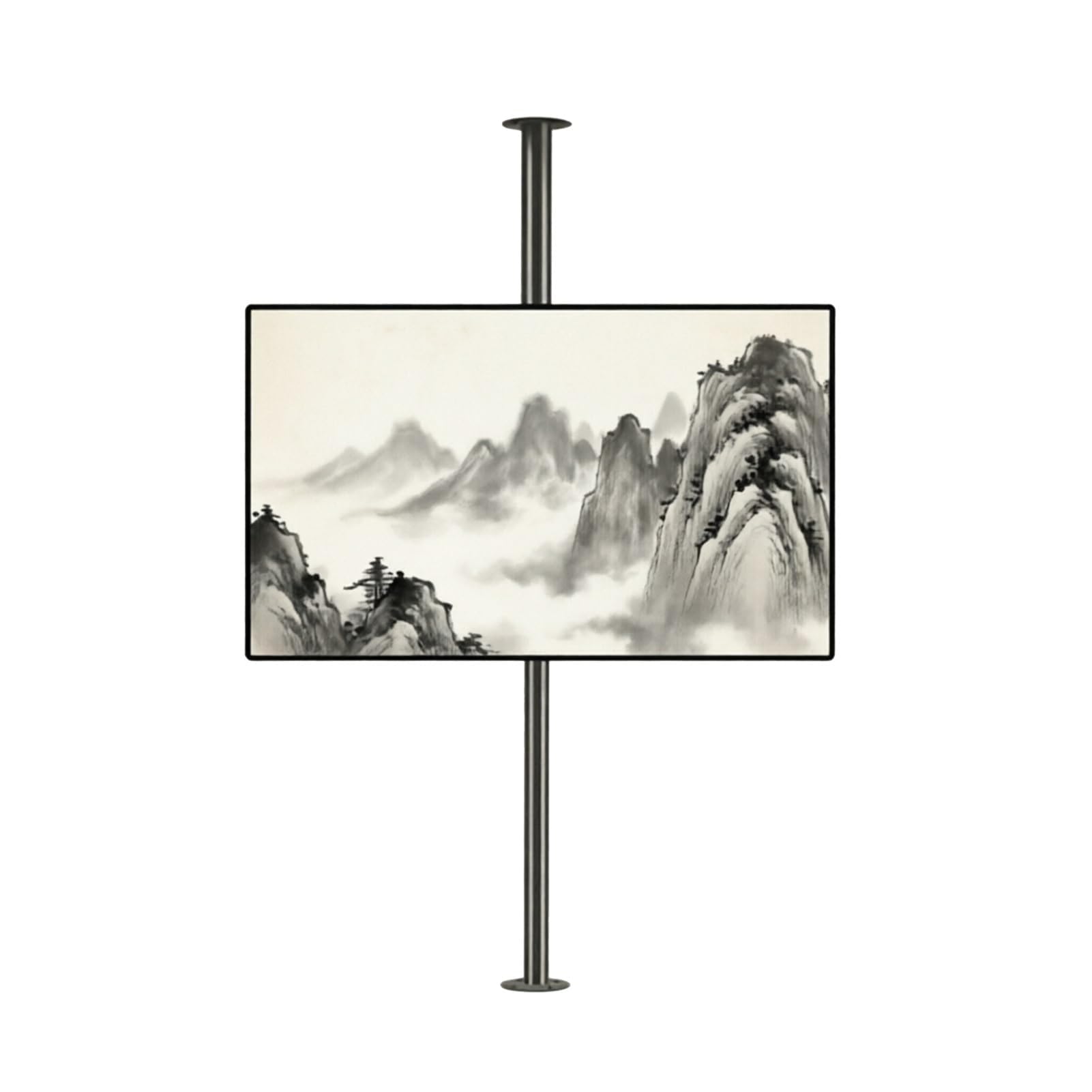 QICBYING LCD TV 360 Degree Rotating Frame Floor Stand - Adjustable Ceiling TVs Mount Bracket, 360-Degree Rotating Partition TV Wall Stand, Fits 32-75inch LED Screen Display(60-85cm)