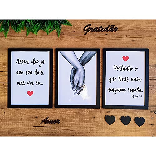 Kit de 3 quadros decorativos