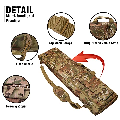 Lovlife Tactical Long Rifle Gun Bag,Shockproof Soft Rifle Case,Bag For Hunting Shooting-Soft Egg Foam,Portable Shotgun Case For Firearm Storage And Transportation Camouflage #TOP2
