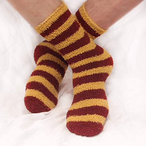BambooMN Super Soft Fuzzy Team Spirit Socks - Striped - 4 Pairs2