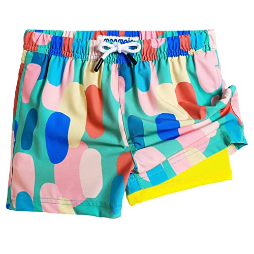 Image of maamgic Boys Swim Trunks with Compression Liner Toddler Stretch Swim Shorts