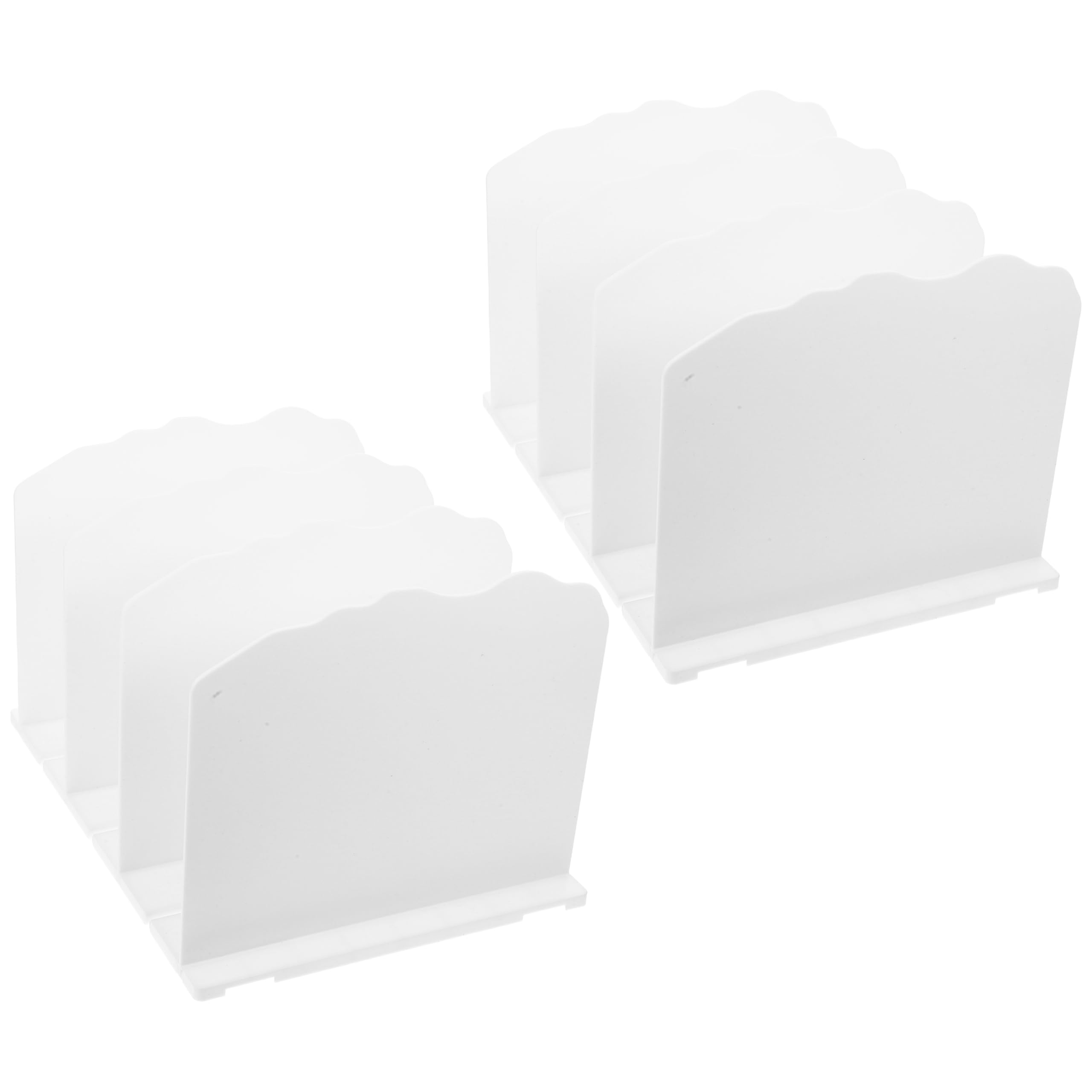 Healifty 2Pcs Adjustable Wavy Closet Dividers Handbag Organizer Wallet Storage for Cabinet Office Bookshelf Interlocking Shelf Dividers for Stylish Multi Use Storage