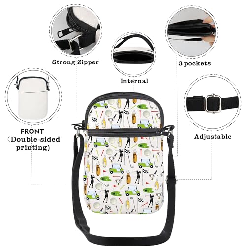 CMNIM Golf Gifts Funny Golfer Gifts The Most Important Shot In Golf Is The Next One Crossbody Bag Golf Player Team Club Gifts3