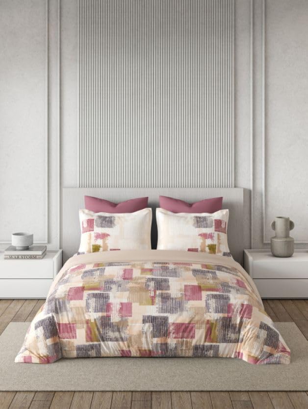 Image of D'Decor King Size Bedsheet 180 Thread Count Cotton with 2 Pillow Covers - Premium Collection - Wild Roe