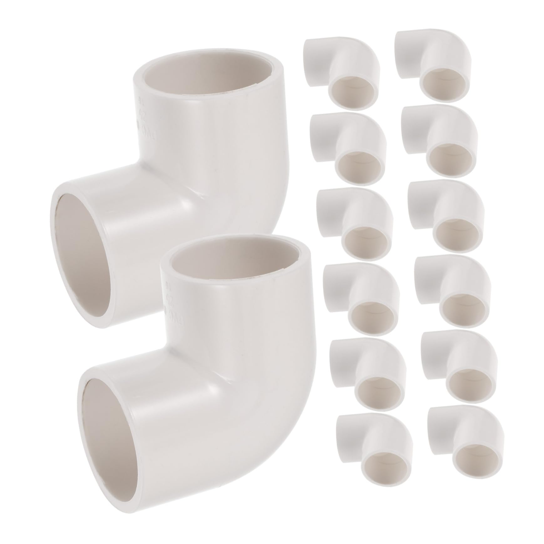 INOOMP 3 Set Raccordi A Gomito Connettore Per Tubo Dell'acqua Raccordi Per Tubi in Pvc Connettore Del Tubo Connettori Di Giunzione Connettori Per Tubi in Pvc Plastica Bianca 20 Pezzi*3