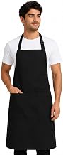 Cotton Pvc Coated Waterproof Kitchen Apron for Men & Women | Oil & Stain Resistant Chef Apron Adjustable Neck Strap & 2 Deep Pockets | Dishwashing Cooking, BBQ, Baking & Restaurant Apron