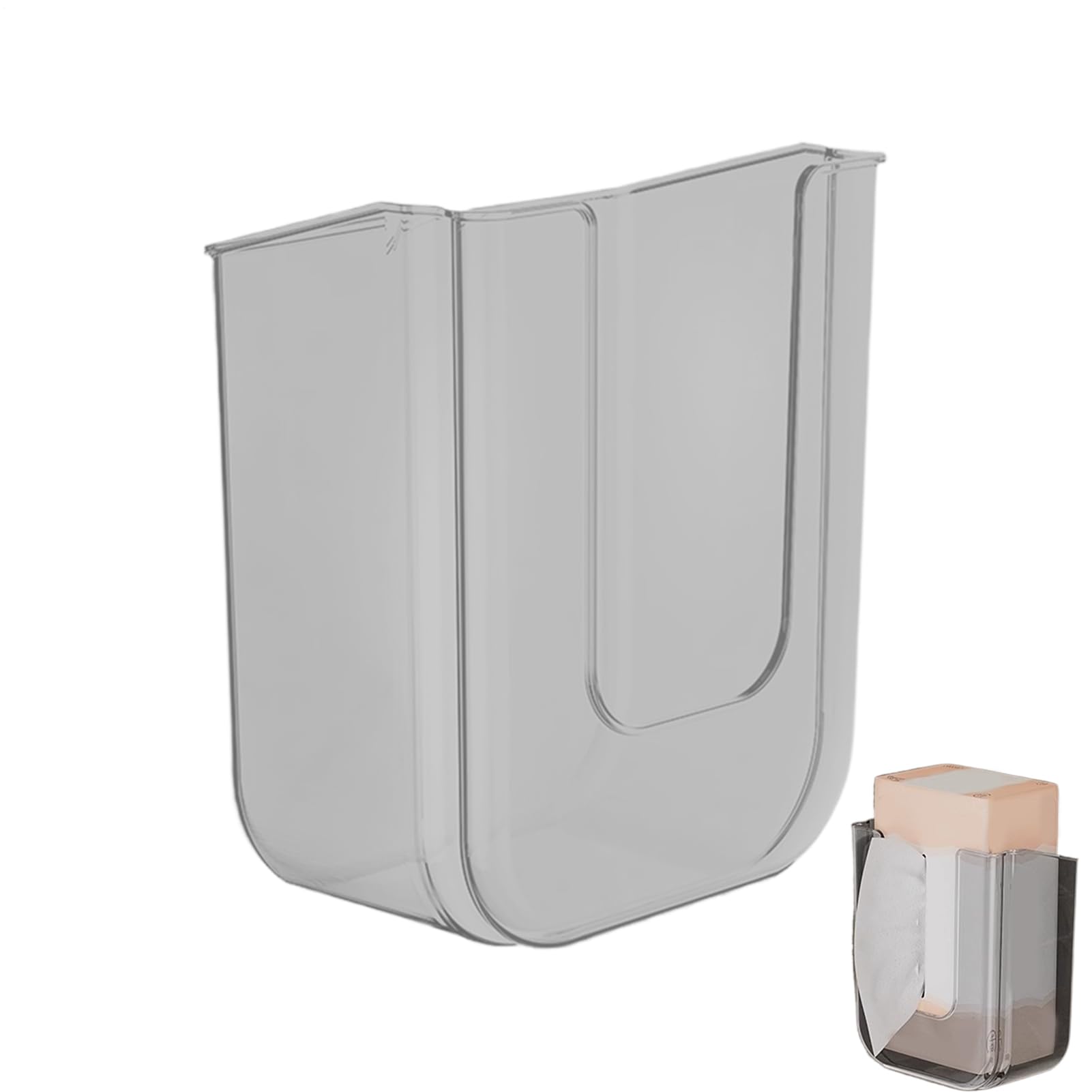 Toilet Wipes Holder - Wall Mounted Adhesive Container with Easy Dispensing, Kitchen and Bathroom Organizer for Family Toilet, Bedroom, or Nursery, Convenient and Space Saving Design 2 Inch