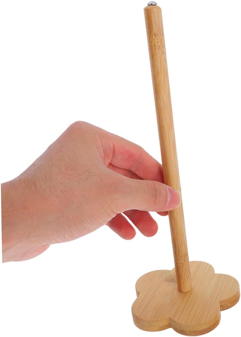 DOITOOL 2pcs Drop Spindle Top: DIY Wheel Yarn Spinner Hand Cranked Wooden Spinning Wheel Tool for Beginners Yarn Making