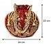 Indian Maroon Peacock Embrodered Potli Bag for Women Pearl Handle Traditional Gift For Bridel Wedding Return Favor (H*l 23 * 24)