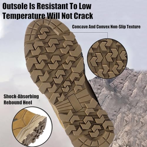 Men's Leather Lace-Up Platform Snow Boots Comfort Fully Fur Lined Slip-On Non-Slip Outdoor Hiking Boots Casual Winter Insulated Dress Ankle Boots4