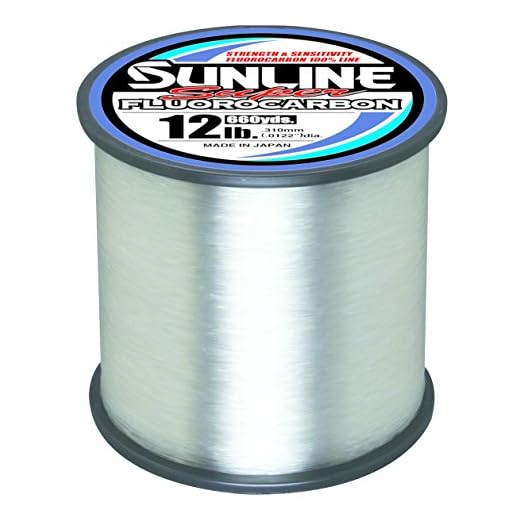 Sunline 63035884 Super Fluorocarbon 12 Lb. Super Fluorocarbon, Clear, 660 yd