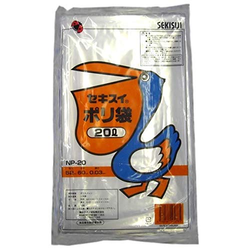 セキスイポリ袋　NP-20　0.03×520×600mm　20L　透明　10枚×100冊(1000枚)【取り寄せ商品・即納不可】 Amazon.co.jp: セキスイポリ袋 NP-20 0.03×520×600mm 20L 透明 10枚