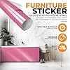 vgoltd Furniture Stickers Gloss Self Adhesive Vinyl Wrap Sticky Contact Paper Roll for Kitchen Countertop Cupboard Cabinets Wardrobe & Tabletops (Baby Pink, 30 x 500 cm) #1