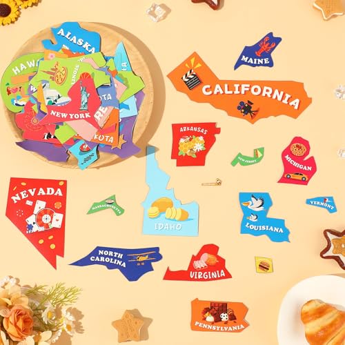 Set de Imanes de Mapa de Estados Unidos de 51 Piezas miniatura 2