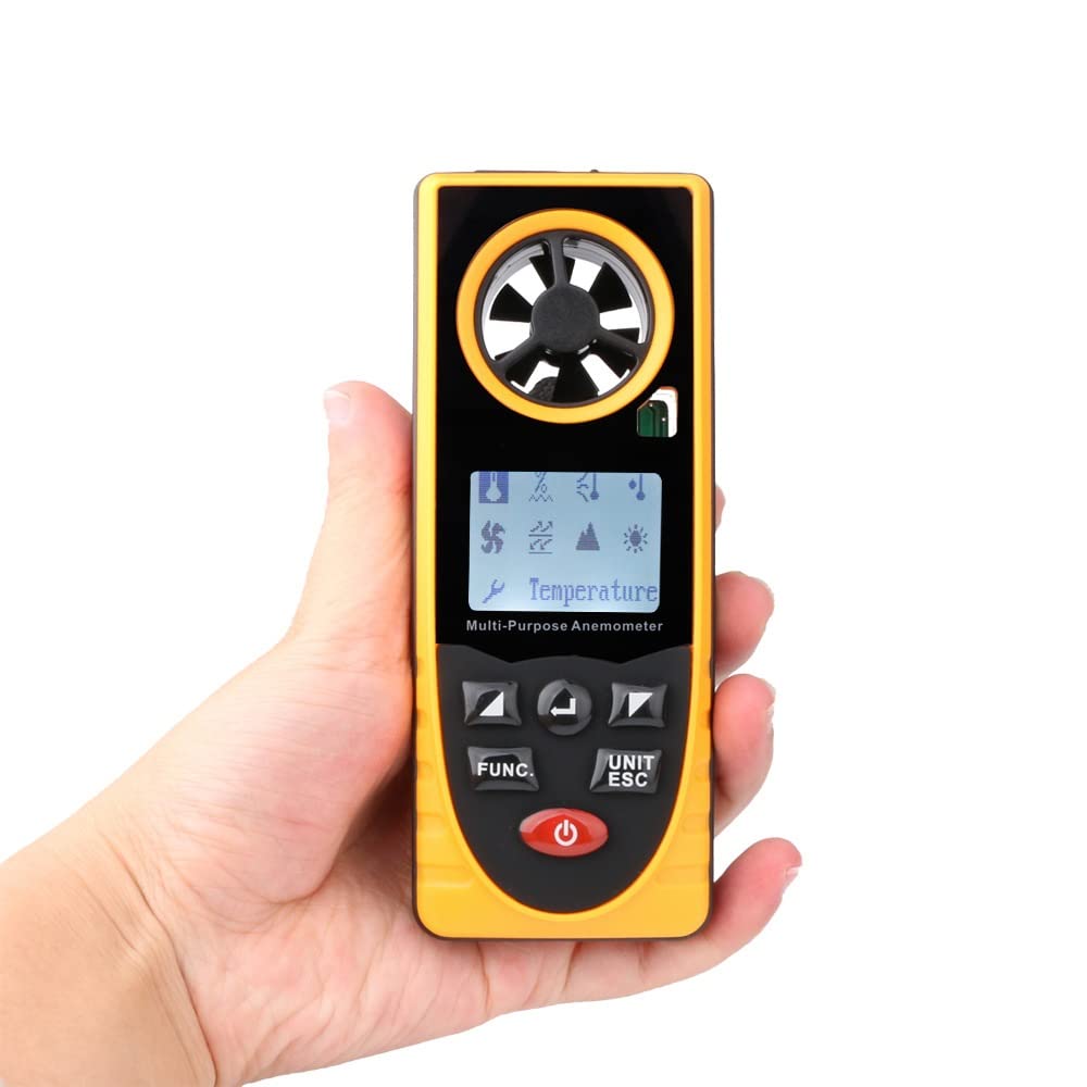 Medidor de velocidad de velocidad digital anemómetro for medidores de viento for medidores de flujo de aire for medir la velocidad de la temperatura del enfriamiento del viento, calibre del term