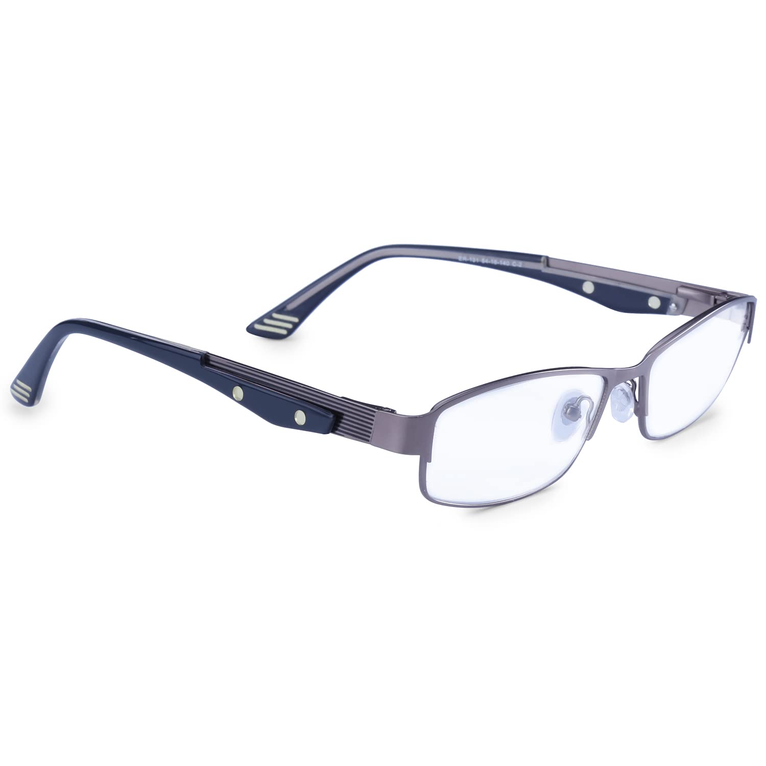 Dr.Harmann's Classic Metal Reading Glasses (Model: Euroline ER-131 with Rectangular Eyeshape)