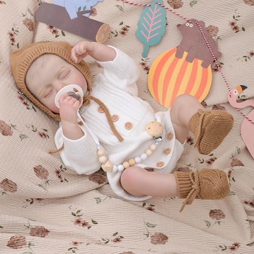 Image of Reborn Baby Dolls - 20 Inch Real Baby Dolls that Look Real, Full Body Vinyl Girl Doll in Soft Knit Outfit, Lifelike Newborn with Accessories, Gift for Children Ages 3+, Pretend Play