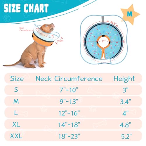 Image of Elevated Inflatable Dog Cone Collar Alternative After Surgery, Dog Donut Collar, Soft Pet Cone to Stop Licking for Small Medium Large Dogs