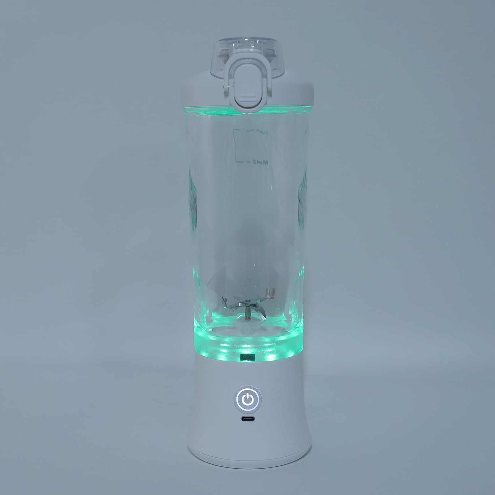 Mélangeur Portable, Moteur Puissant de 18 000 Tr/min, Mélangeur Personnel sans Fil, Rechargeable avec Câble USB, capacité de 600 Ml, éclairage RVB pour Shakes, Smoothies, Voyages, Sports