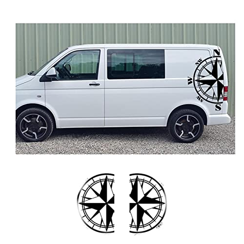 OGAUY Autocollants de côtés de Voiture pour VW Multivan Transporter Caravelle T4 T5 T6 2 pièces Voiture carrosserie côté Autocollants Auto carrosserie...