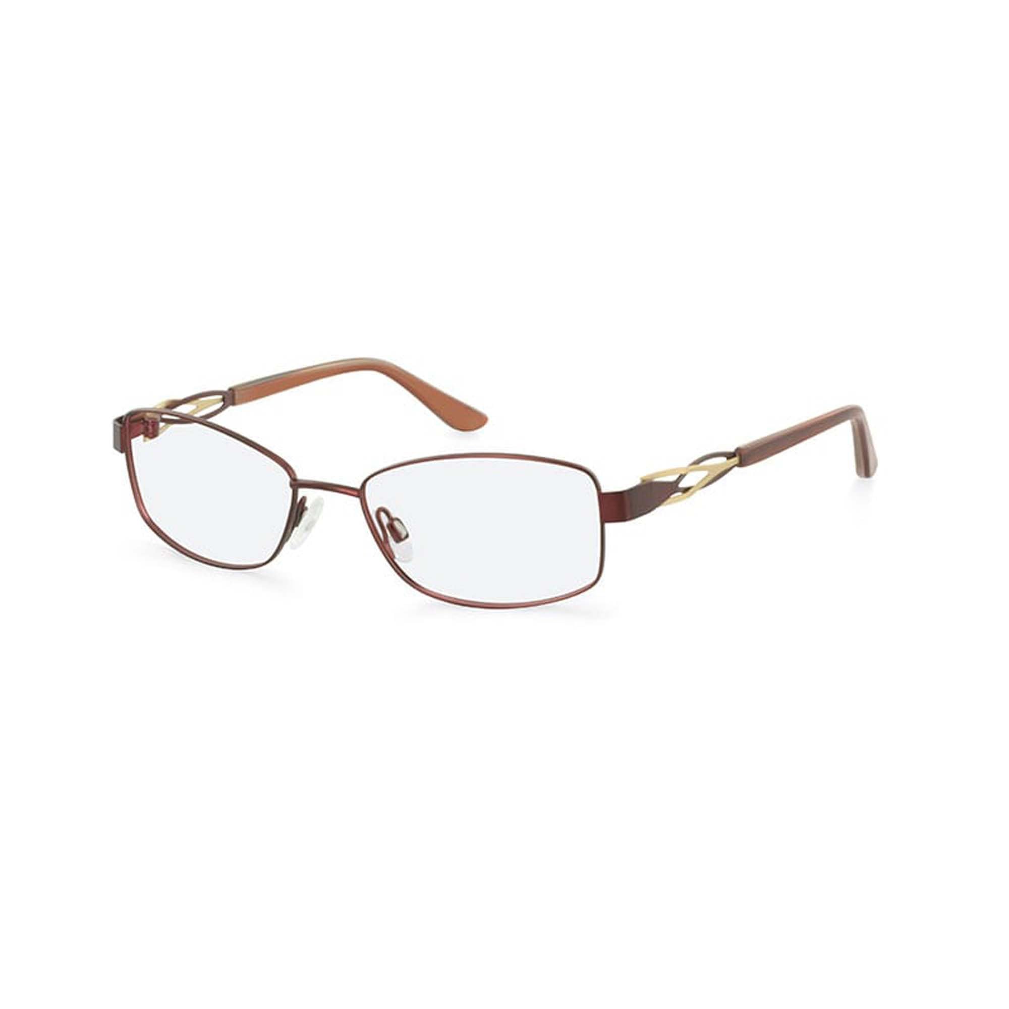 Puccini Brille mit Sehstärke für Damen optional mit Sonnenbrillentönung oder Blaulichtfilter, Oval, gefertigt aus Metall (inklusive Brillenetui)